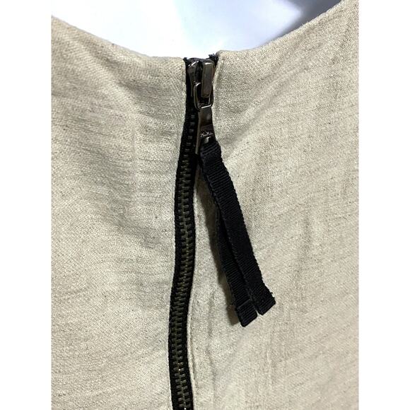 LOFT Linen Blend Sleeveless Fit and Flare Dress 2 Floral Coastal Quiet Luxury - Picture 5 of 9